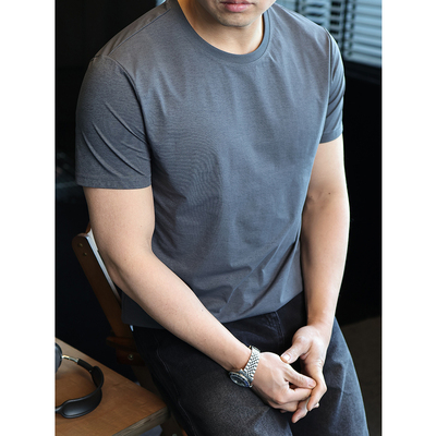 杜邦凉感速干抗菌男修身短袖T恤