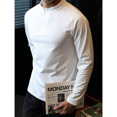 速干运动半拉链T恤衫男立领卫衣