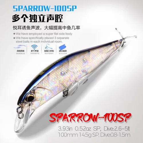 熊王BEARKING路亚米诺假饵悬浮远投15g10cm翘嘴野钓黑鱼淡水100SP