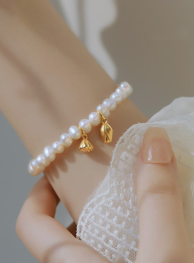 莲蓬淡水珍珠手链复古时尚设计气质大气好事莲莲珍珠手串生日礼物