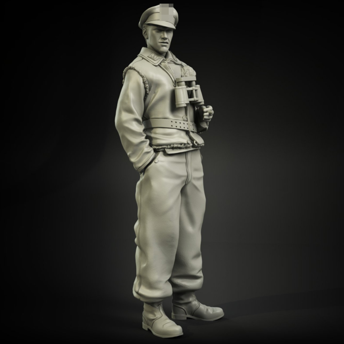 源模居GK 1/35树脂模型 德国士兵 手办白模841R