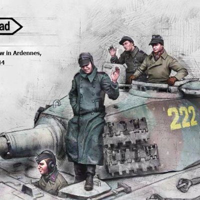 源模居GK 1/35树脂兵人模型 德国虎王坦克兵(4人) 手办白模 636R