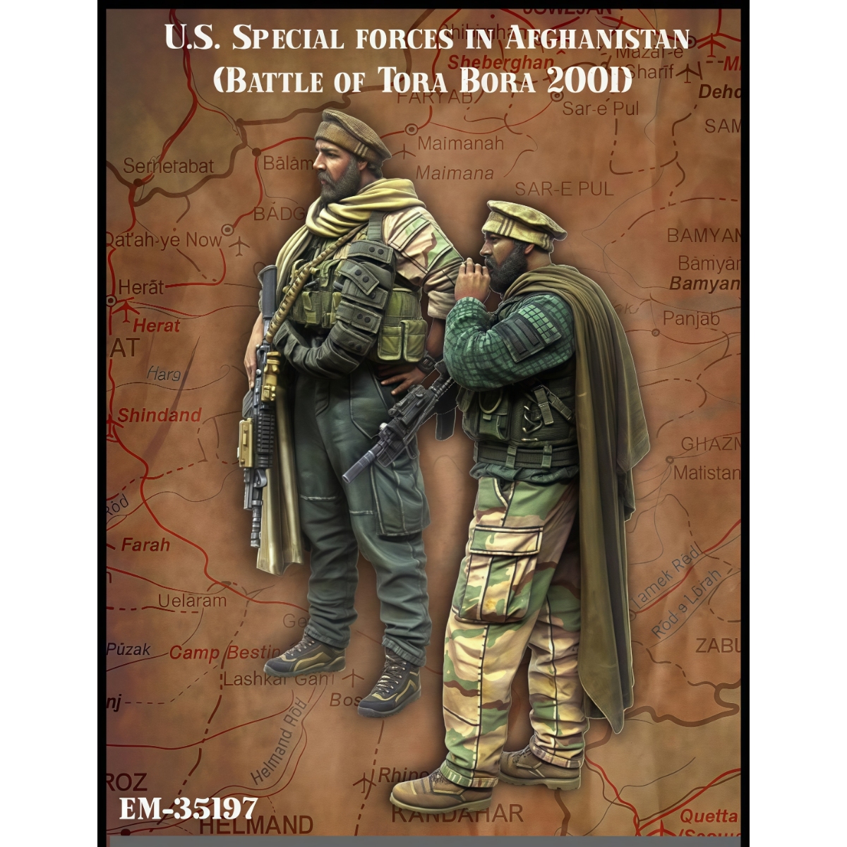 源模居GK 1/35树脂模型 美国特种部队阿富汗行动 手办白模1537R