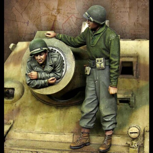 源模居GK 1/35树脂模型 美国陆军坦克兵 手办白模 881R