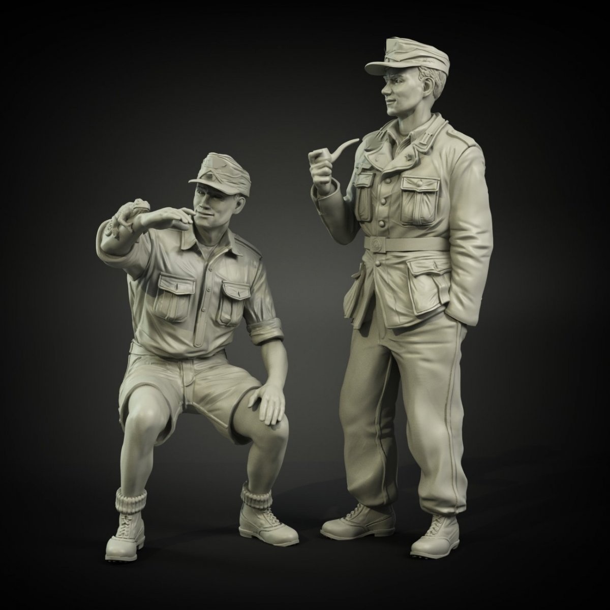 源模居GK 1/35树脂模型 军事题材 德国士兵 手办白模 1237R