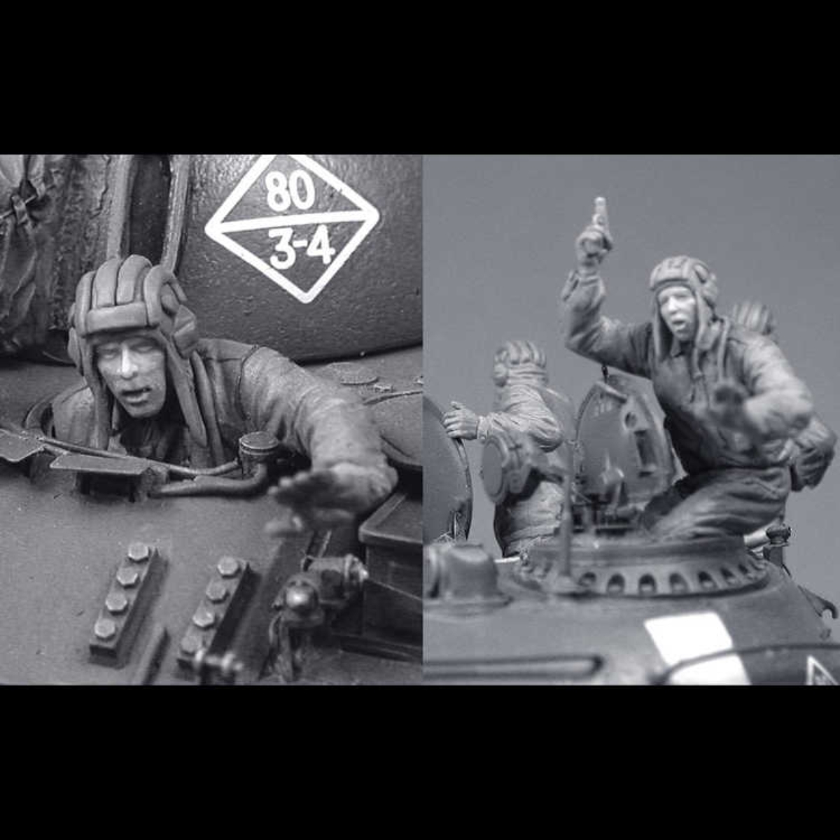 源模居GK 1/35树脂模型 苏联坦克士兵(2人) 手办白模 926R