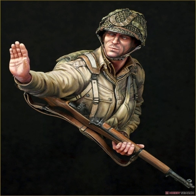 源模居GK 1/10树脂胸像模型 美国陆军空降士兵 手办白模 1080X