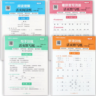 2024人教版三年级下册语文活页默写训练学霸语文基础课堂阅读理解三年级下册字词句段篇小学语文一课一练三年级下册达标培优100分