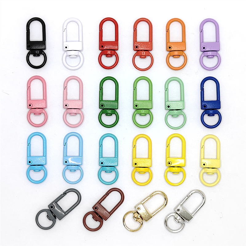 连接小挂扣弹弓扣糖果色烤漆电镀钥匙圈扣箱包饰品挂件扣门扣