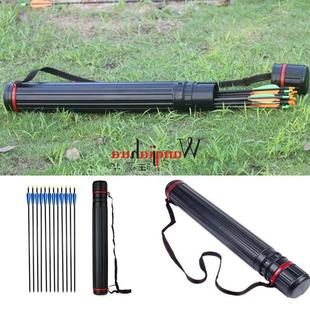 Arrow Bow Bag Plastic Retractable Archery Back Quiver
