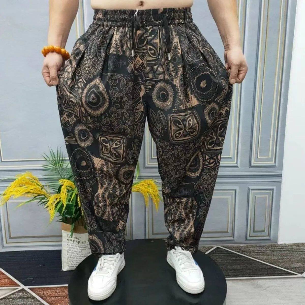 欧美进口高档宽松显瘦哈伦裤