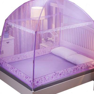 蒙古包蚊帐12米床上夏季全封闭拉链式1G5m18m床家用2米防摔支架