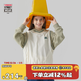 男女儿童秋冬美式 童装 复古运动宽松套头梭织背心马甲 KIDS VISION
