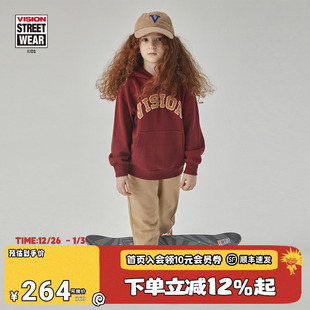 复古运动时尚 VISION 男女儿童美式 童装 宽松秋冬连帽卫衣 KIDS
