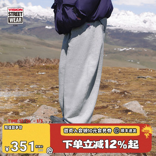 长裤 复古松紧带抓绒宽松弯刀卫裤 男女儿童25冬新 美式 VISION童装