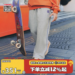 美式 新款 复古针织宽松运动长裤 男女儿童26春季 卫裤 VISION童装