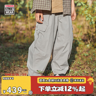 美式 男女同款 复古梭织多口袋宽松直筒工装 长裤 25新 裤 VISION童装