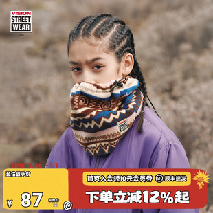 新款 复古阿兹特克纹样摇粒绒围脖男女儿童25冬季 美式 VISION童装