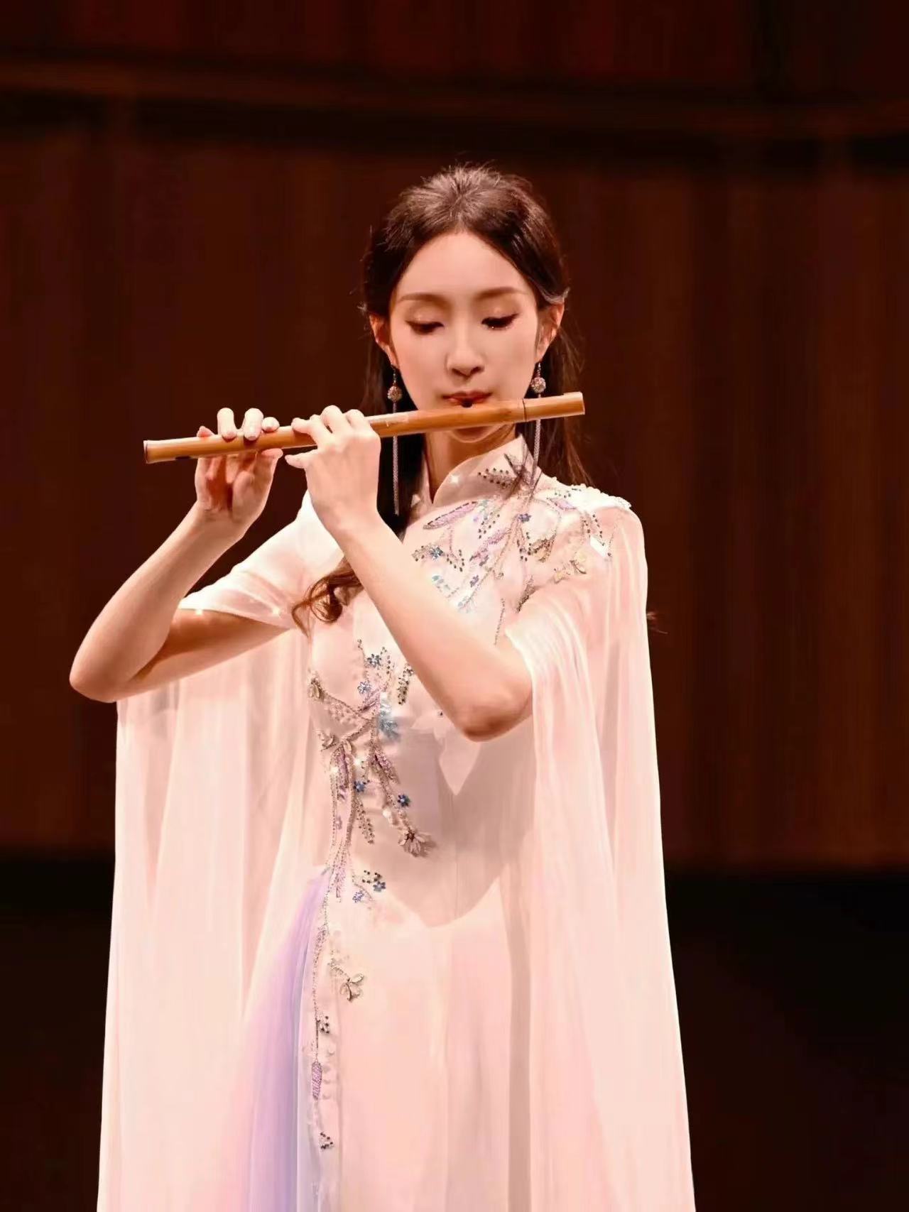 中式晚礼服女古筝琵琶独唱表演服声乐艺考国风旗袍名族演出服长裙