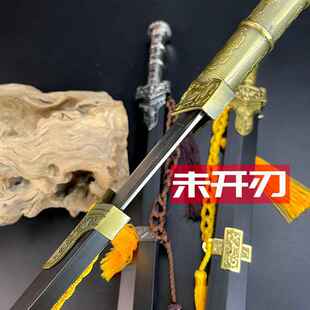 金属刀剑模型未开刃秦王剑无杀伤力中国古剑套圈的摆件玩具
