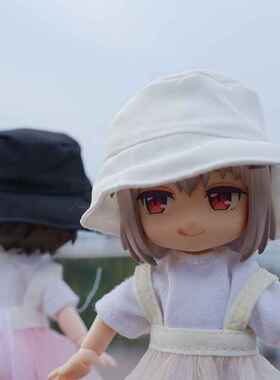 哈乐动漫ob11娃衣渔夫帽gsc娃娃配件12分素体可戴bjd帽子现货