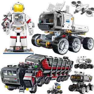 森宝107101流浪地球2箱式运载车起降战机男孩拼装小颗粒积木玩具