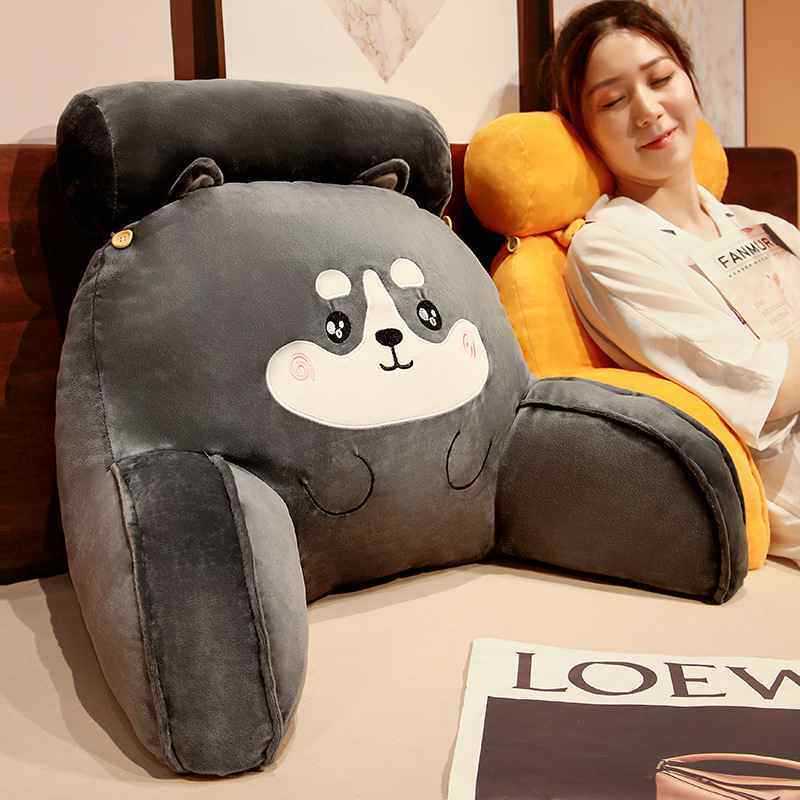 包邮靠枕卡通腰靠创意毛绒玩具礼品可拆洗的超软面料抱枕趴枕