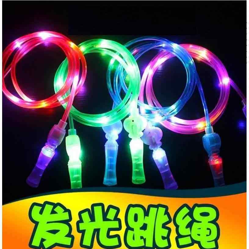 儿童led七彩发光跳绳运动健身用品成人闪光跳绳夜市地摊货源