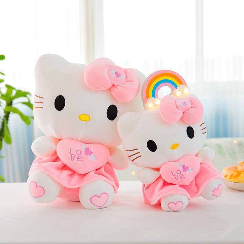 抱心KY猫粉红安抚卡通猫咪毛绒公仔一件代发动物女神毛绒玩具
