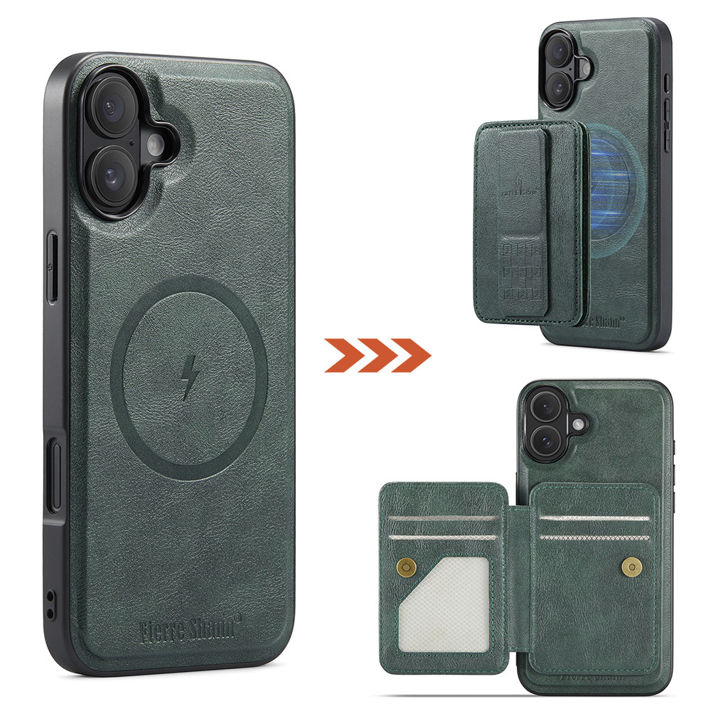 适用iphone17/16手机壳带磁吸卡包防盗刷12卡套14pro带卡槽15plus放卡苹果13promax插卡11支架se2/3全包8防摔