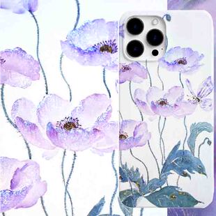 新中式银光虞美人蝴蝶花菲林壳适用苹果14pro手机壳唯美iphone13全包华为mate50古风12中国风11创意nova9/8/7