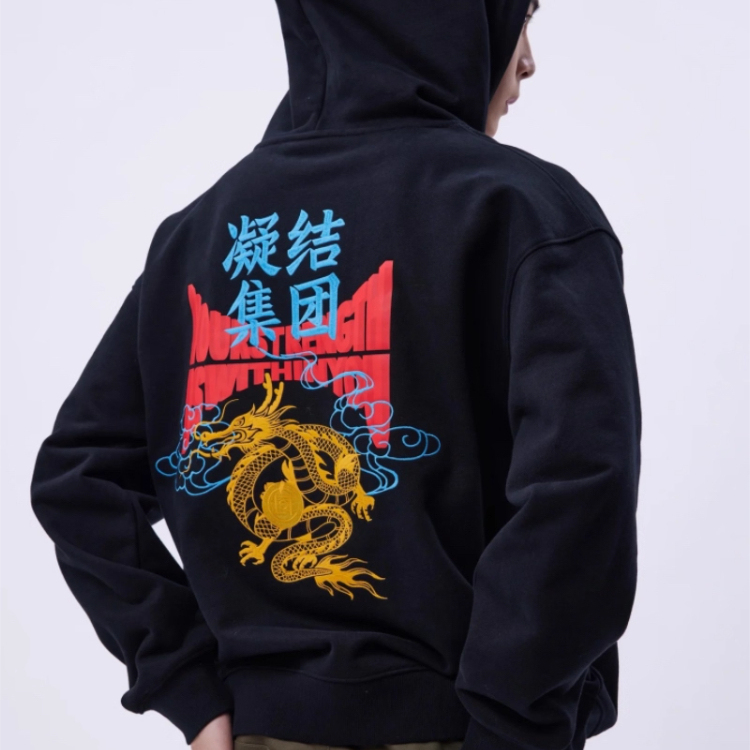 重磅 陈冠希主理 CLOTTEE by印花连帽卫衣功夫系列帽衫外套潮牌