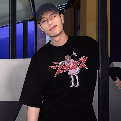 2727WORLD 百变小樱联名印花男女情侣青春美式复古春夏短袖T恤