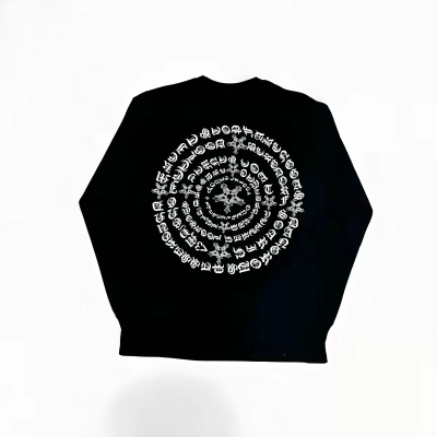 Opium Destroy Lonely 限定周边YVL风格梵文印花长袖T恤tee
