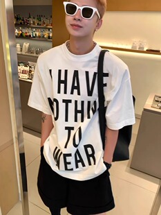 自制 STUDIO 夏季 穿搭不费力 T恤 ESC 宽松感字母印花休闲短袖 MAN