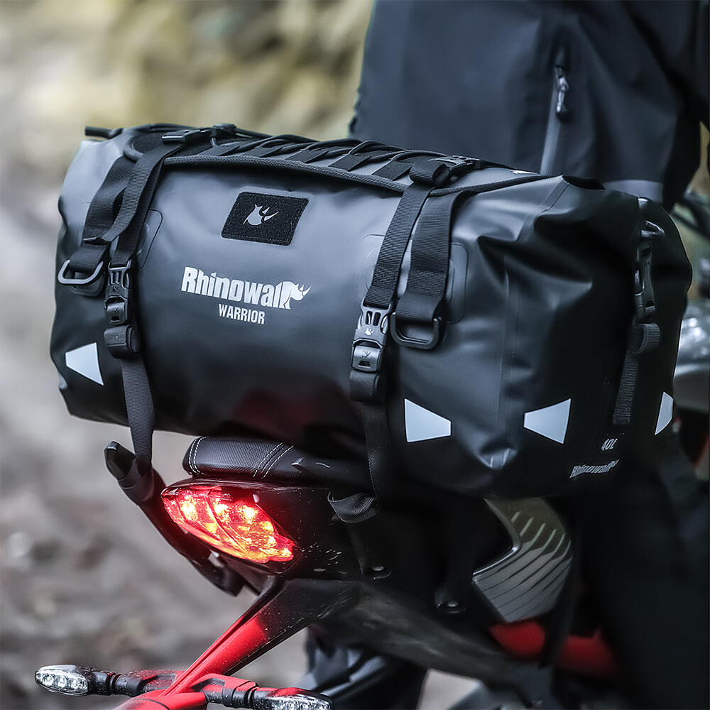 犀牛摩托车尾包后座包大容量机车骑行包驮包驼包防水摩旅行李包