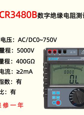ETCR兆欧表2500V/ETCR3480A和5000V/ETCR3480B数字绝缘电阻测试仪