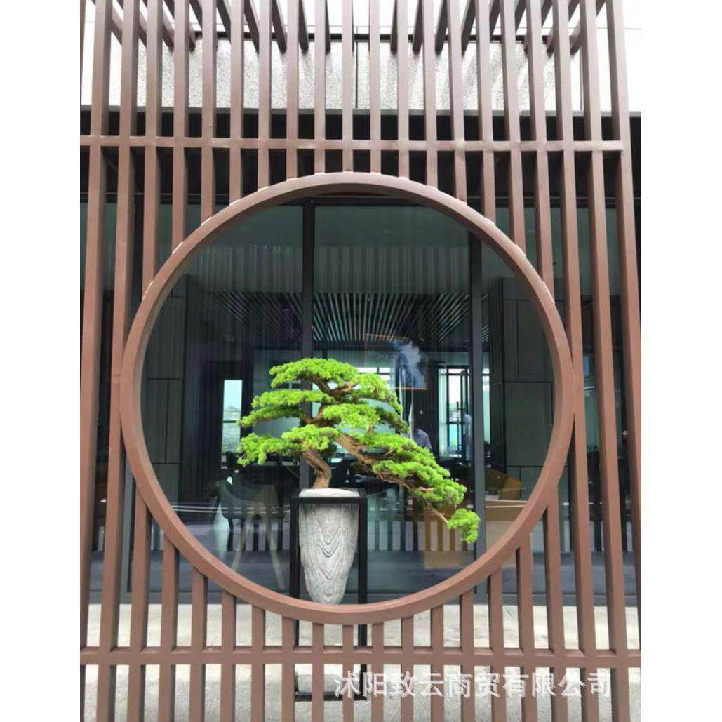 仿真松树大型落地崖柏酒店大堂家庭装饰摆放仿真迎客松罗汉松