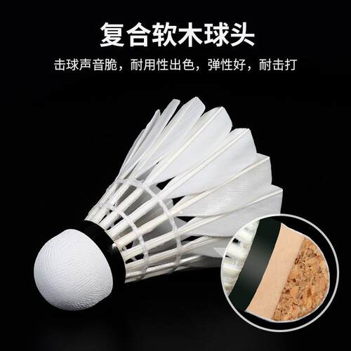 风9号羽毛球鹅毛球耐打飞行稳定训练比赛球12只装ymq媲美亚A3