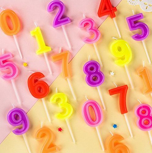 生日蛋糕彩色蜡烛数字蜡烛插件 复古烛台生日派对甜品台装饰摆件