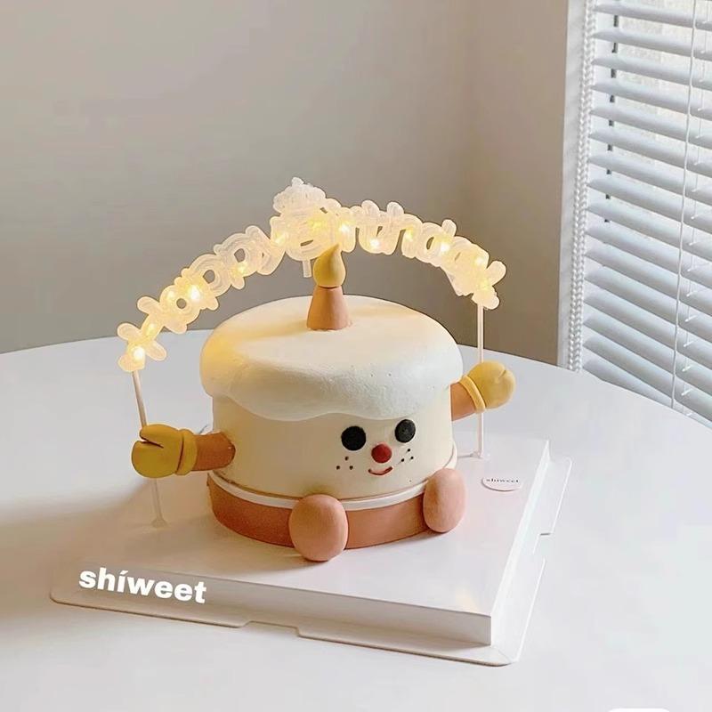 网红同款卡通生日蛋糕装饰摆件软胶手脚蜡烛小手小脚插牌烘焙装扮