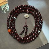 濮暹小叶紫檀手串108颗男女款 天然木质佛珠手链高档珠子项链饰品