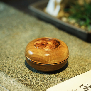 濮暹金丝楠木盒子收纳盘香香道礼物品戒指耳环首饰品桌面收纳精致