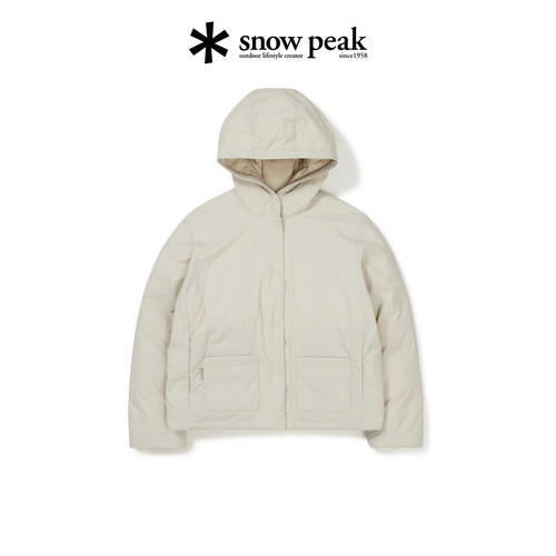 SnowPeak雪峰连帽羽绒服女户外休闲防泼防风冬季加厚保暖夹克外套