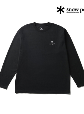 SnowPeak雪峰休闲LOGO长袖T恤男纯色内搭圆领上衣 NSD-TS-25AU005