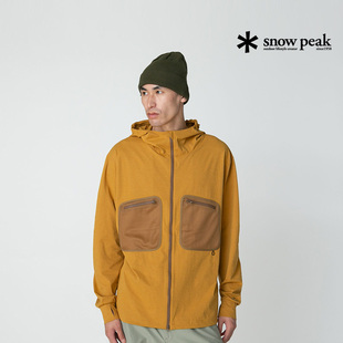 snowpeak雪峰户外休闲外套Active连帽衫拉链外套男女款JK-25SU013