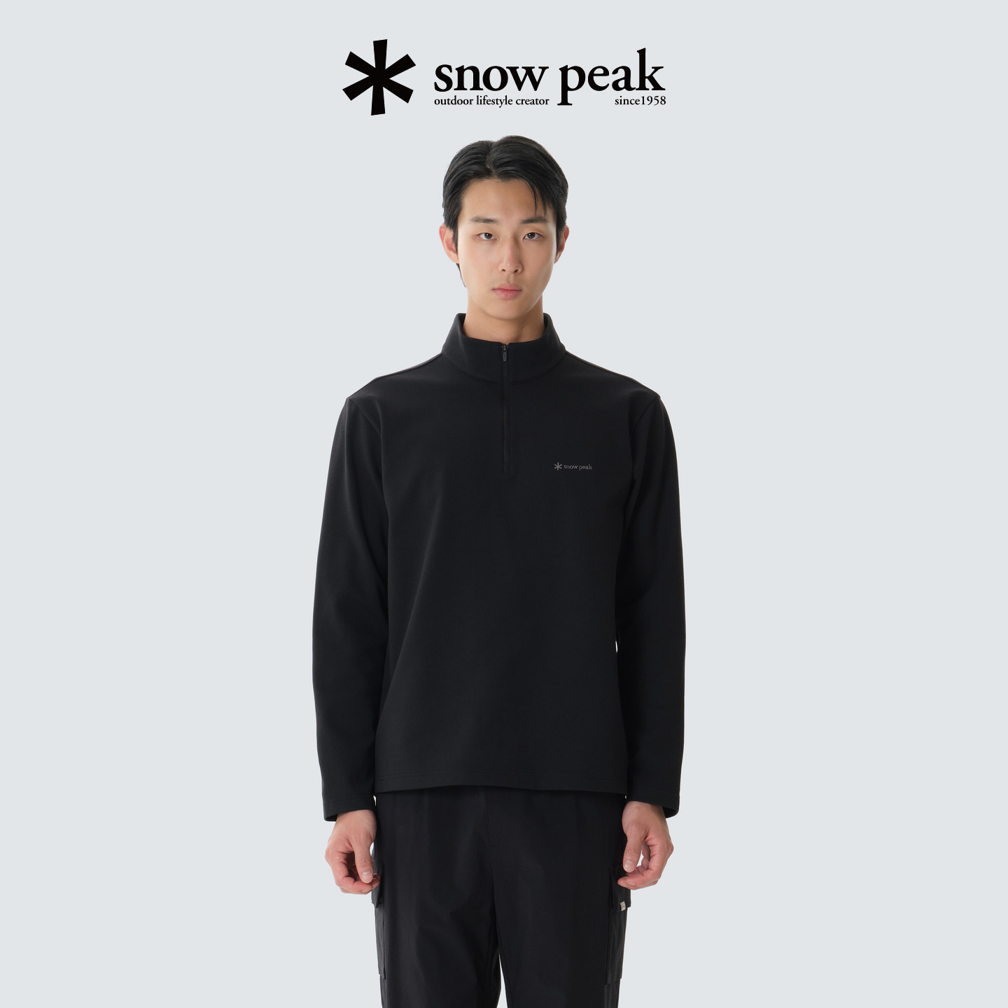 SnowPeak雪峰2026年秋季新品男士半拉链长袖T恤丨ZT14