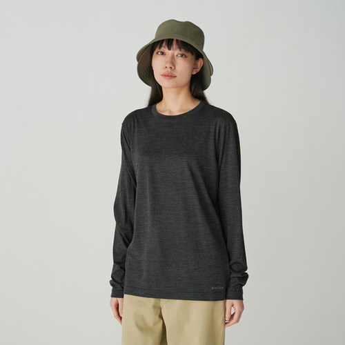 snowpeak雪峰2025秋冬Merino Wool长袖T恤100%纯羊毛保暖T恤男女