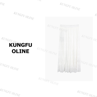 现现QZ3831拼接半身裙女气质百搭褶皱层层蛋糕裙