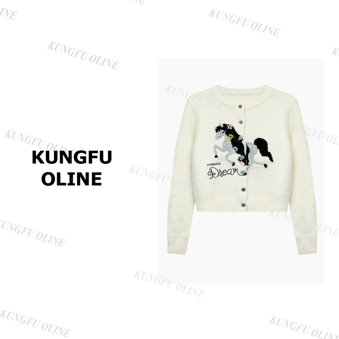 【小妖】KS50-75秋冬新款设计感开衫上衣女长袖显瘦针织衫